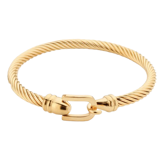 PD018 | Esclava en acero dorado gancho