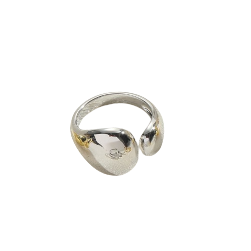 RQ016 | Anillo abierto en acero inoxidable asimétrico