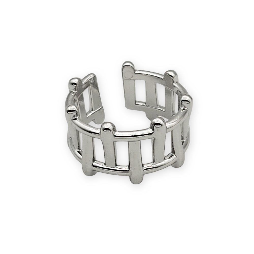 RQ026 | Anillo en acero inoxidable regulable trama