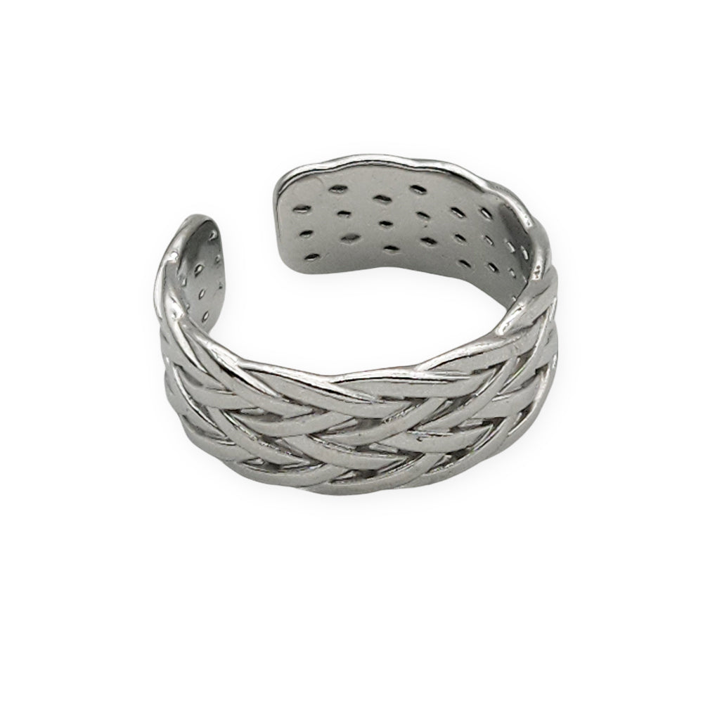 RQ030 | Anillo en acero inoxidable regulable entramado