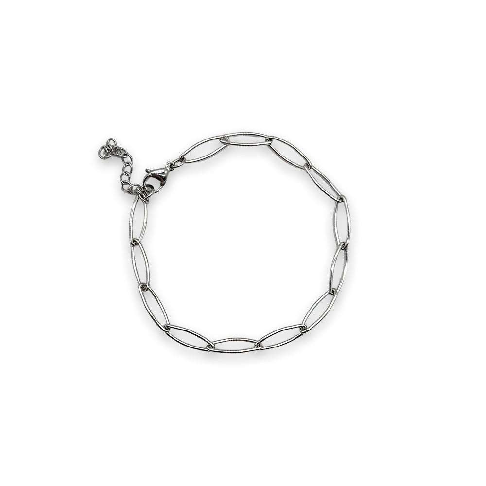 PQ004 | Pulsera en acero inoxidable eslabones simple