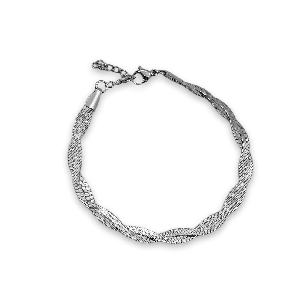 PQ005 | Pulsera en acero inoxidable trenzada