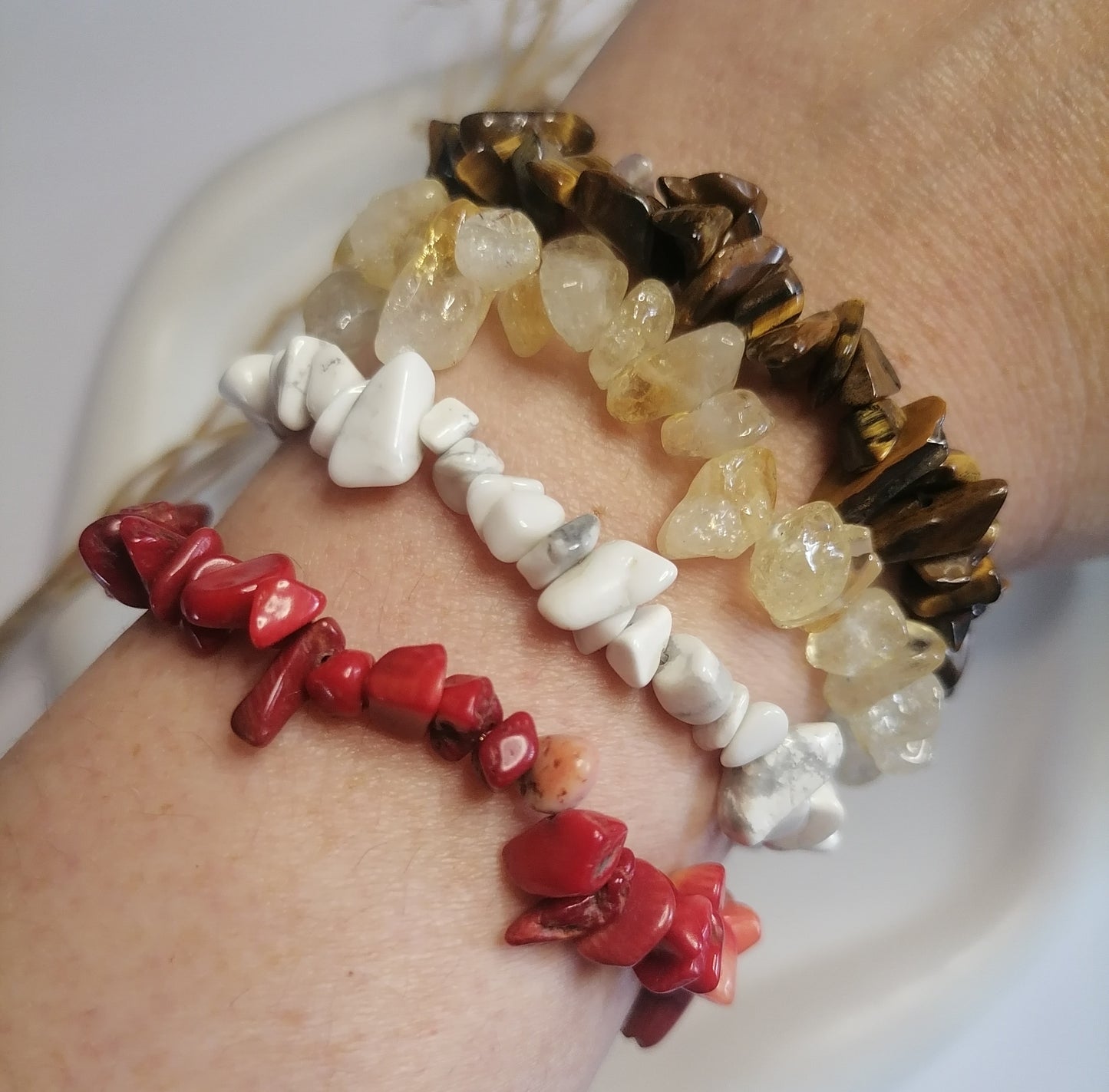 ST001 | Pulsera escallas piedras naturales
