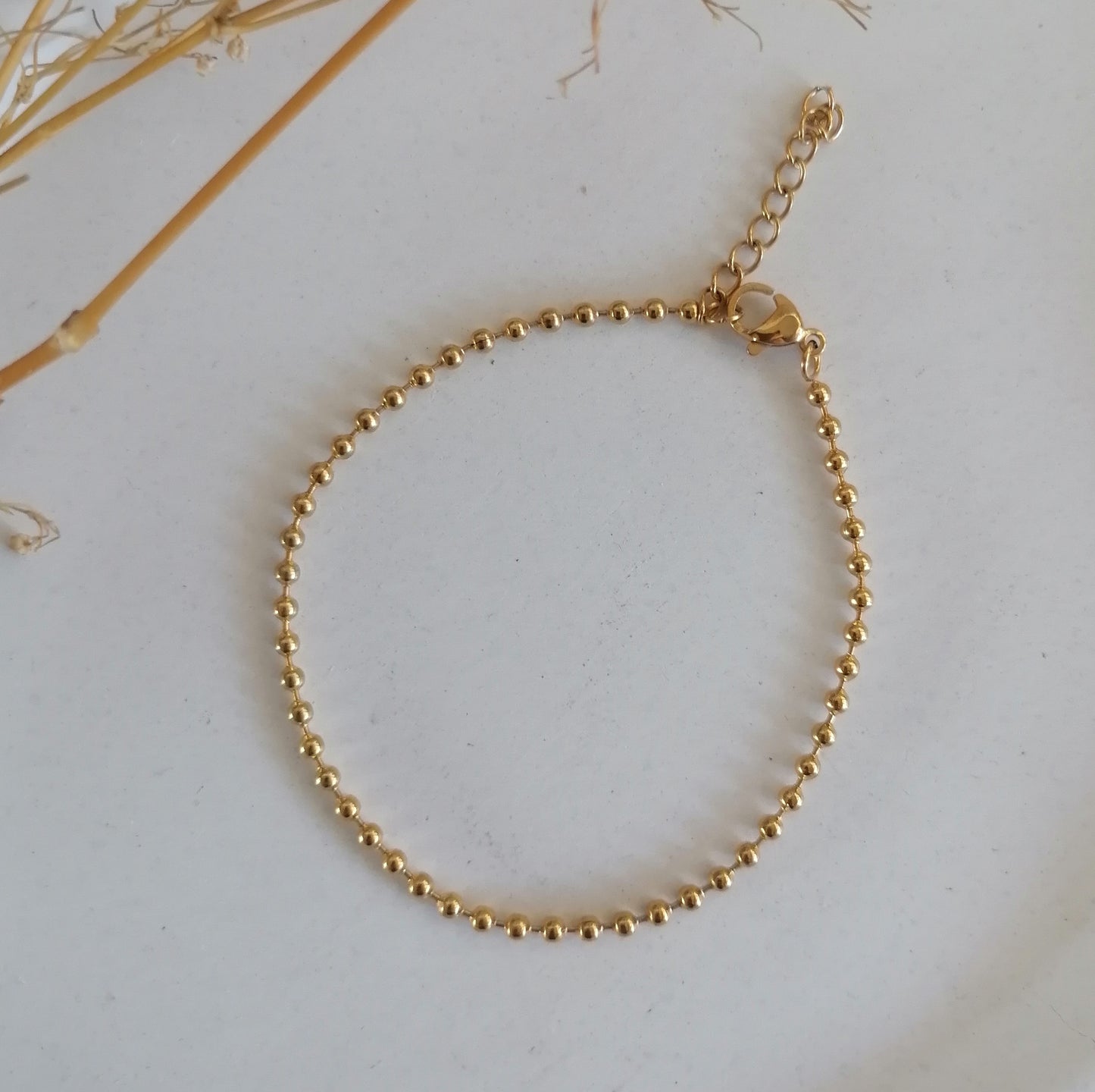 PD030 | Pulsera fina en acero dorado