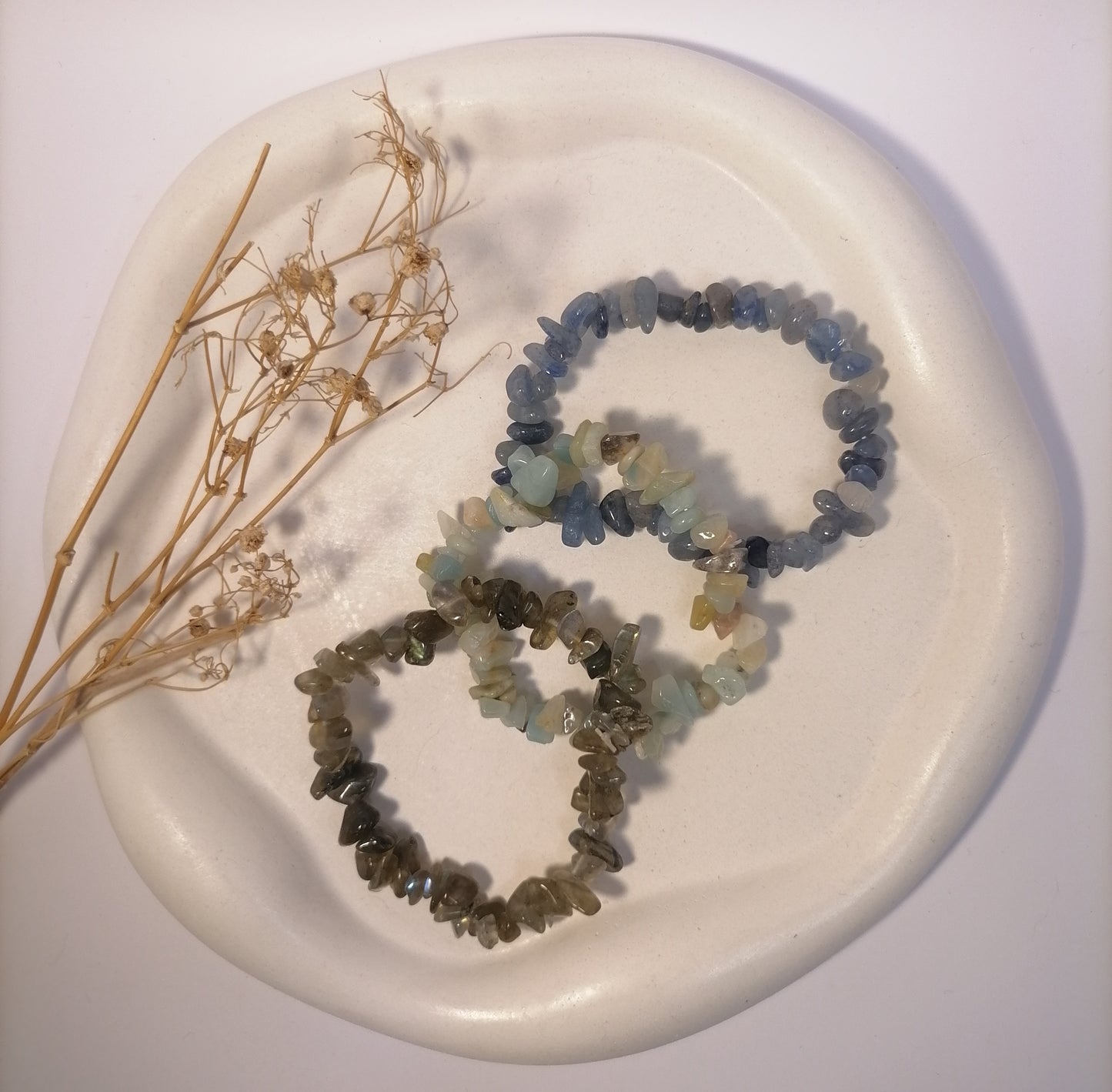 ST001 | Pulsera escallas piedras naturales