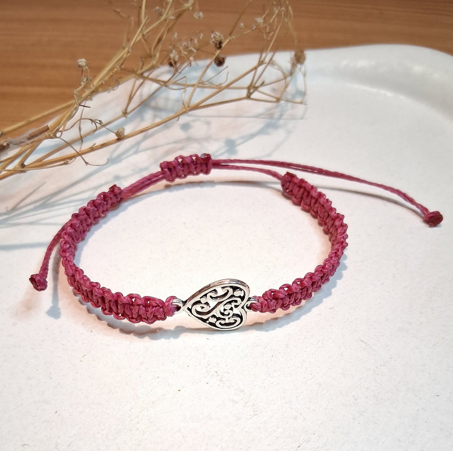 PT020 | Dúo de pulseras ajustables macramé y piedras naturales
