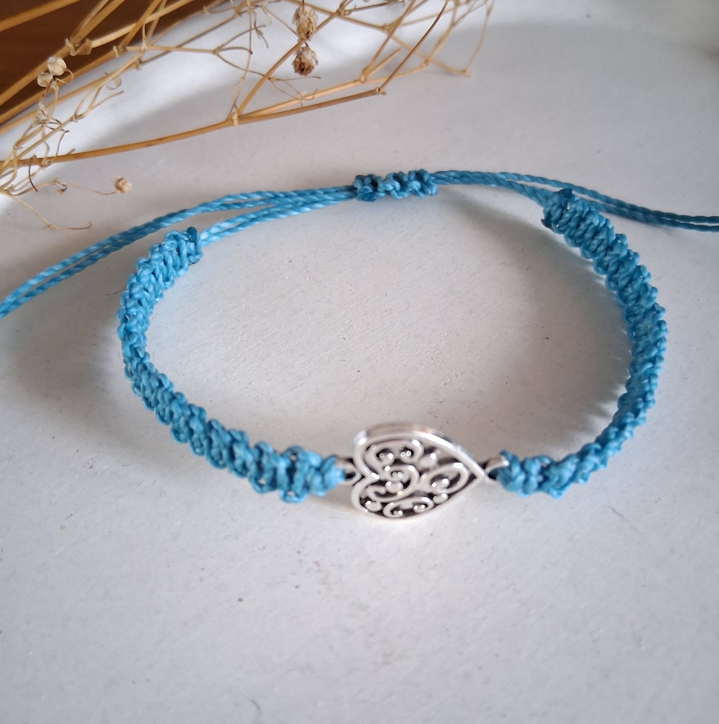 PT024 | Dúo de pulseras ajustables macramé y piedras naturales