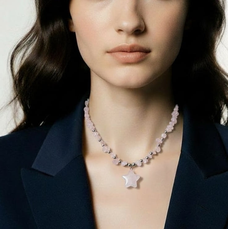 CS011 | Collar ajustable de escallas de piedras naturales