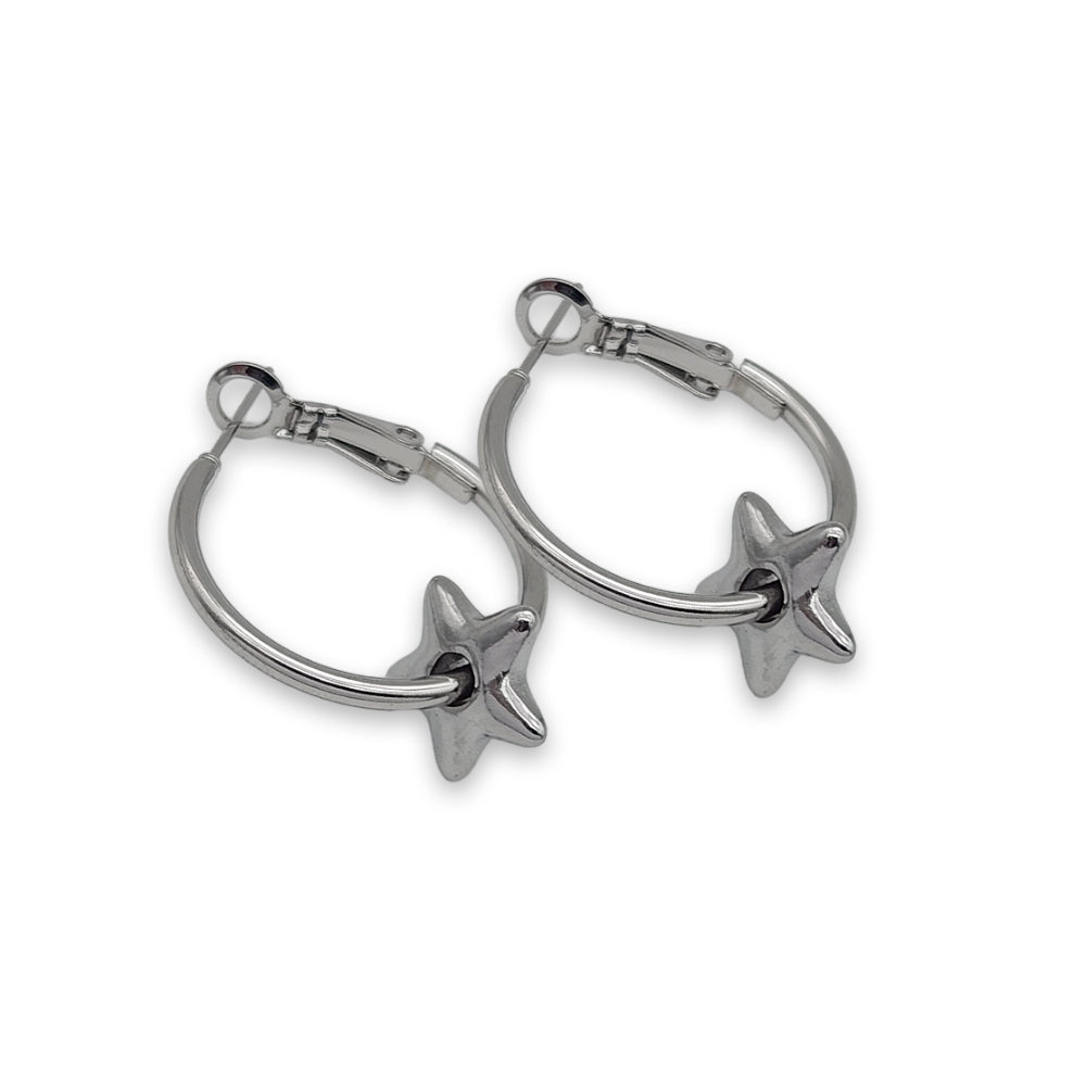 AQ003 | Aros en acero inoxidable con estrella