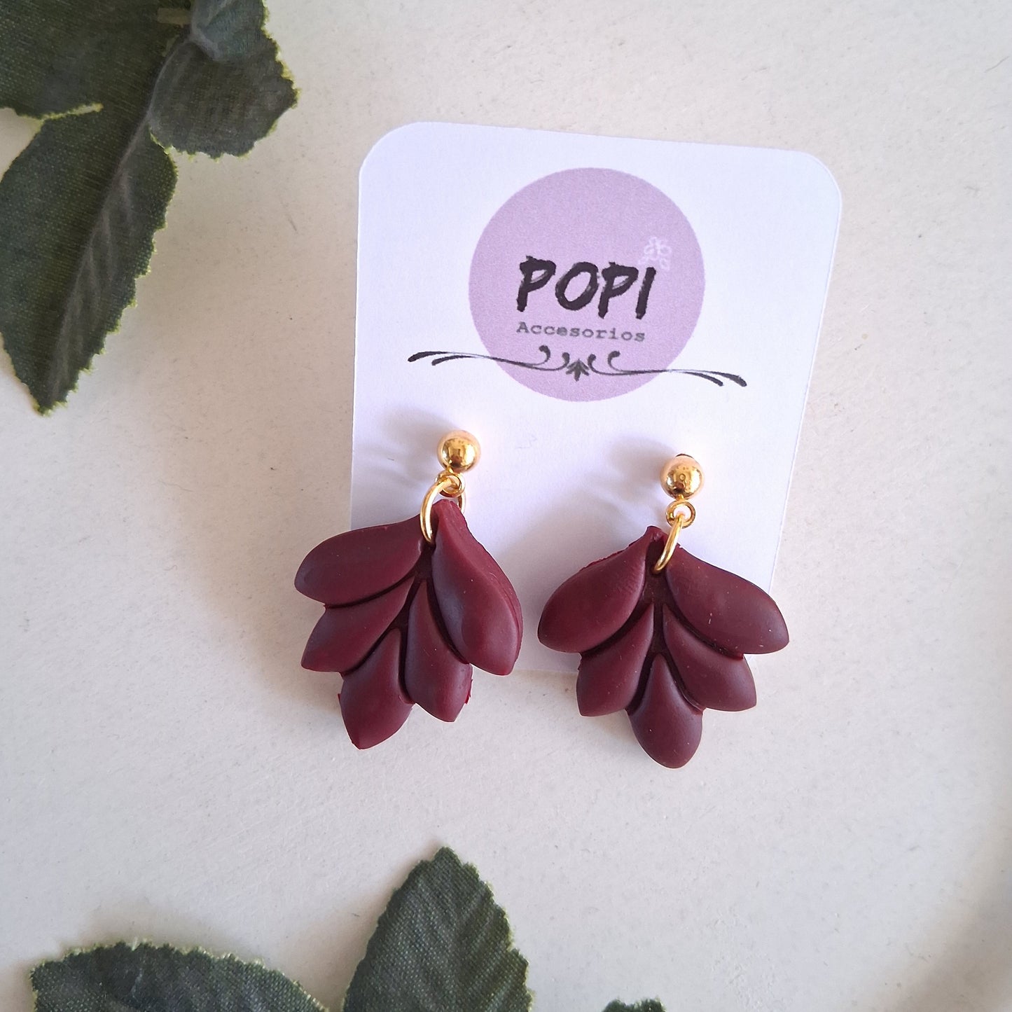 CL001 | Caravanas Brisa - Rojo vino