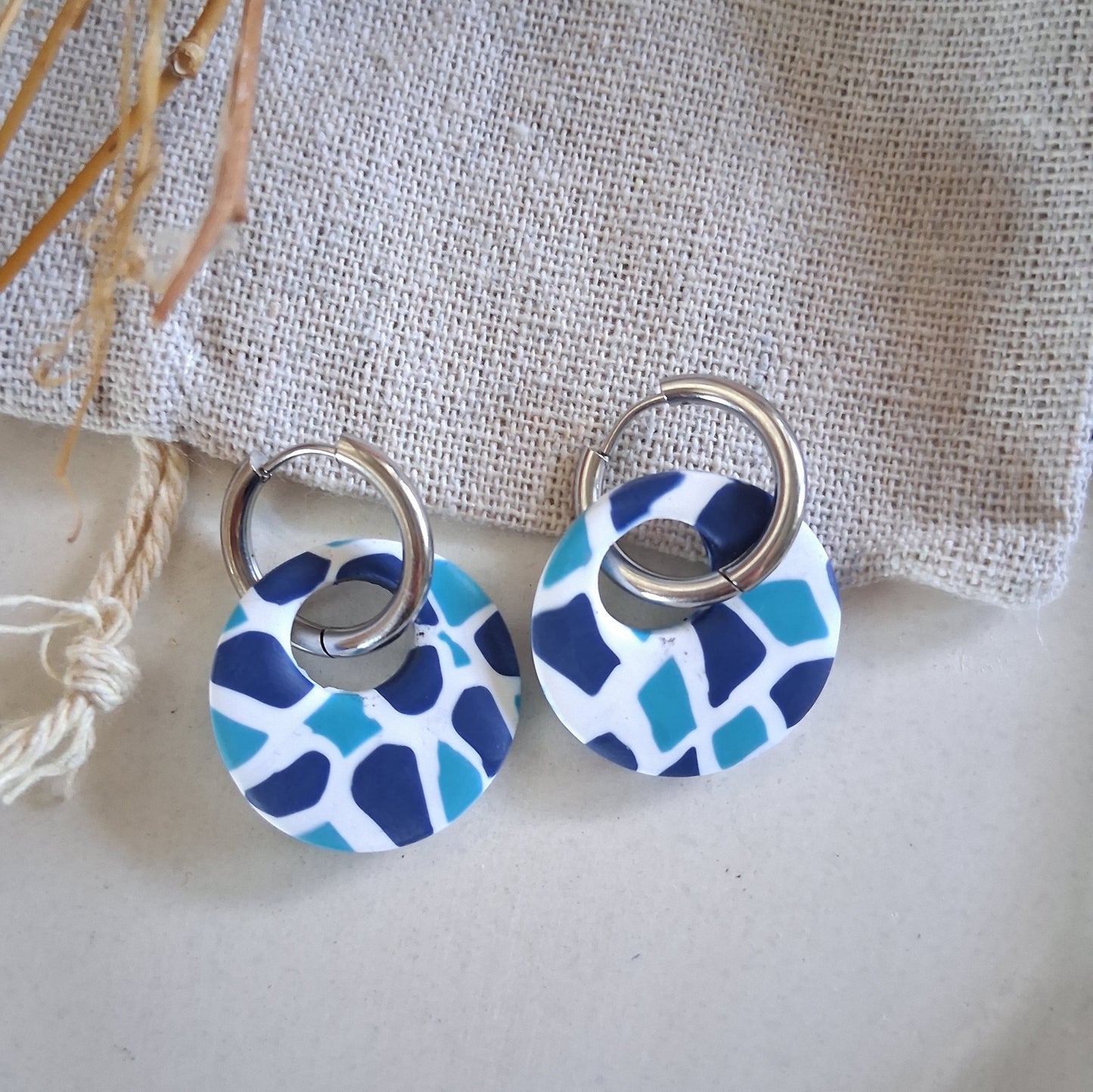 CL015 | Aros Marina - Azul marino, turquesa y blanco