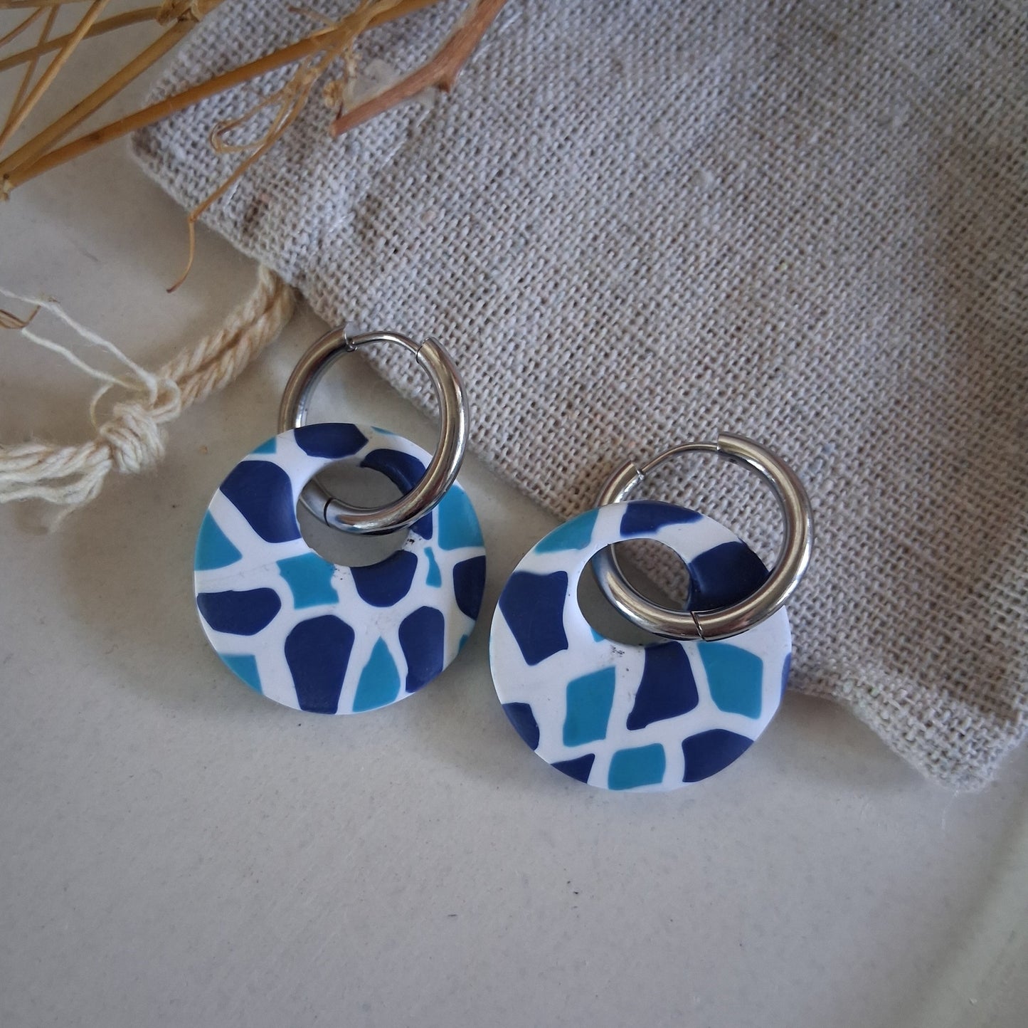 CL015 | Aros Marina - Azul marino, turquesa y blanco