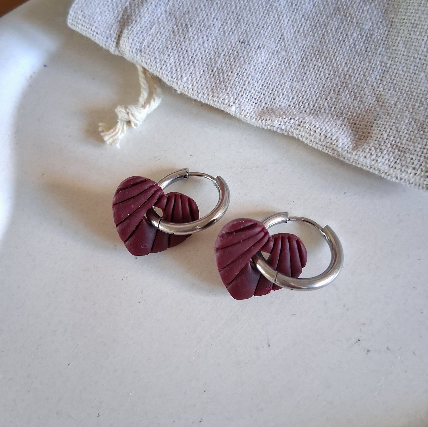 CL030 | Aros Cuore - Rojo vino