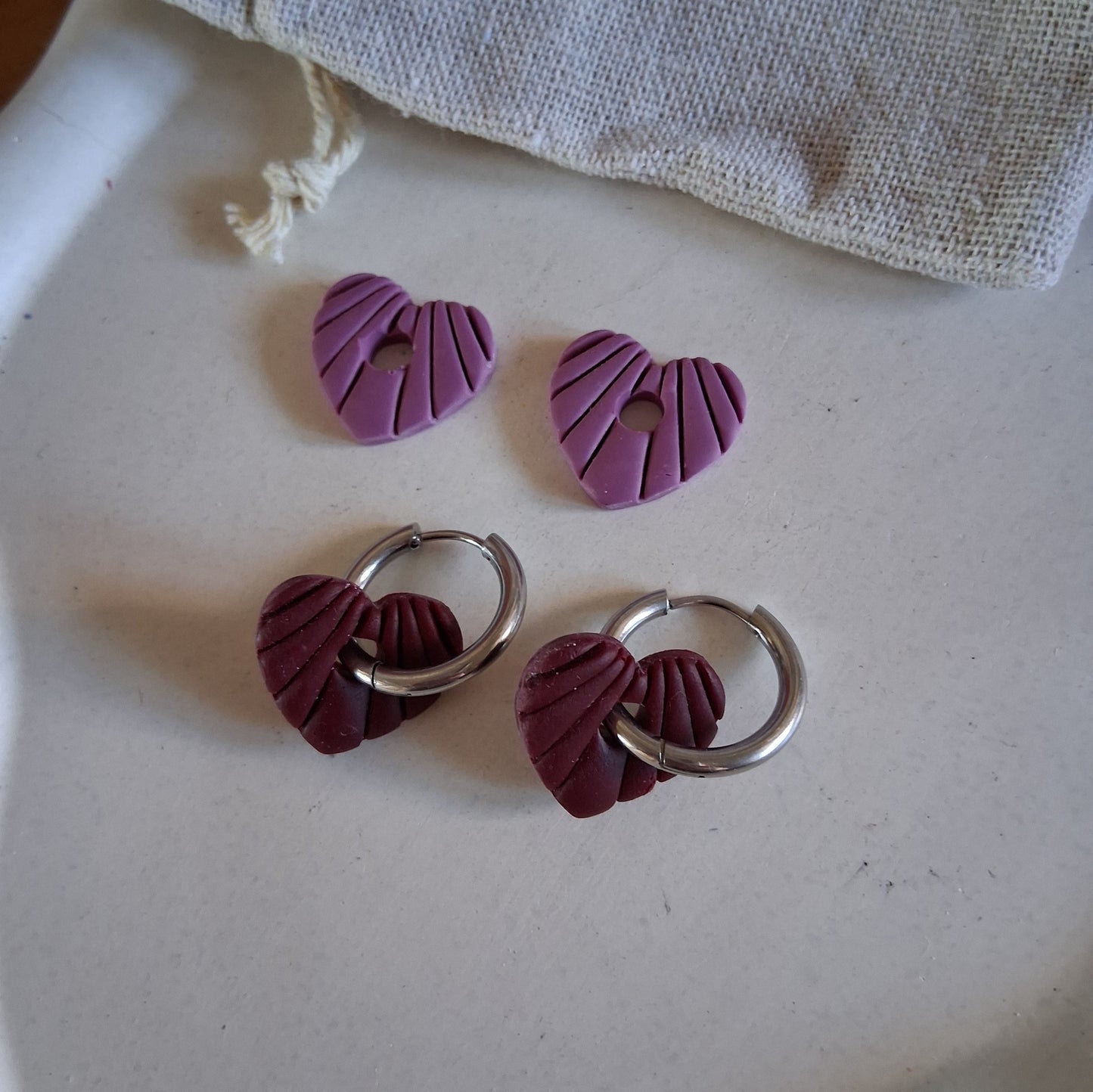 CL030 | Aros Cuore - Rojo vino