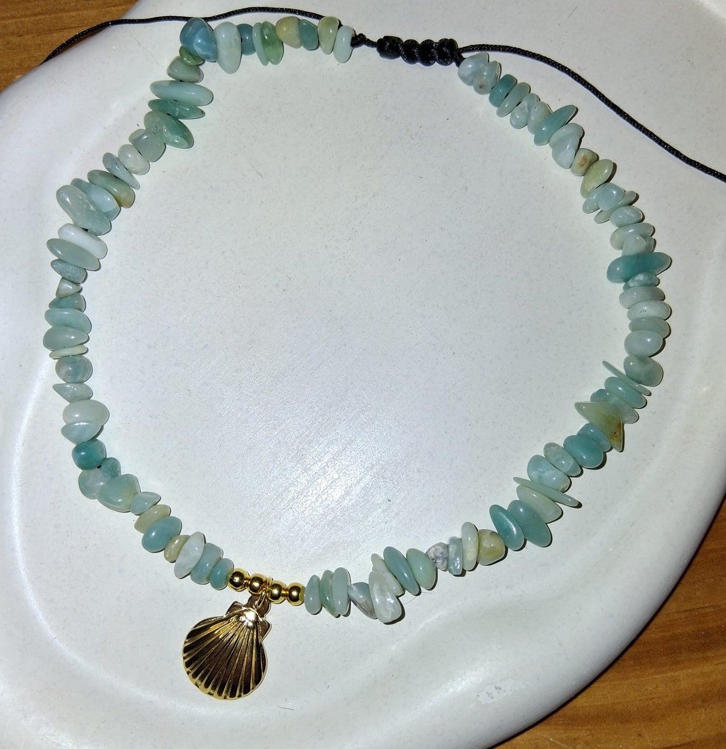 CS009 | Collar ajustable de escallas de piedras naturales