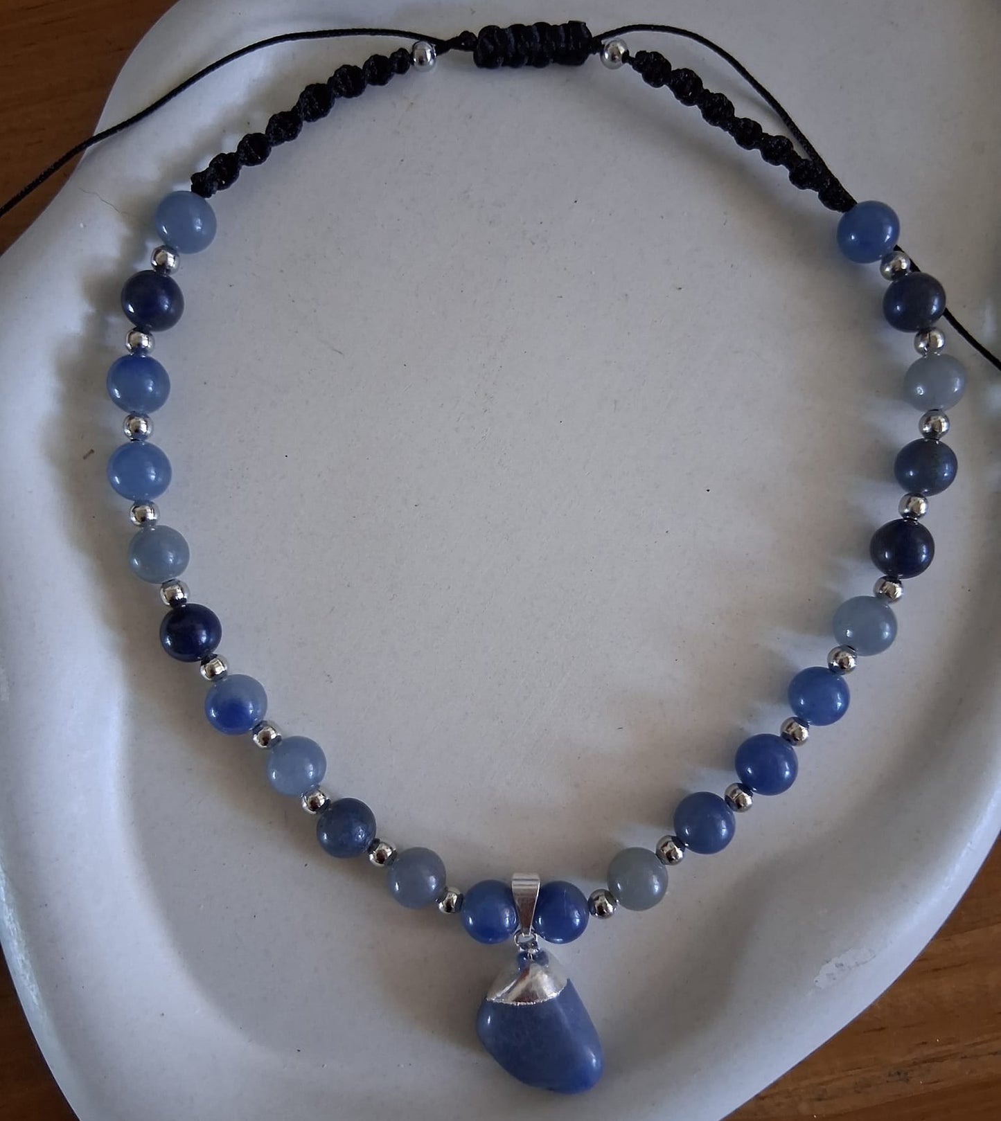 CS012 | Collar ajustable de perlas de piedras naturales