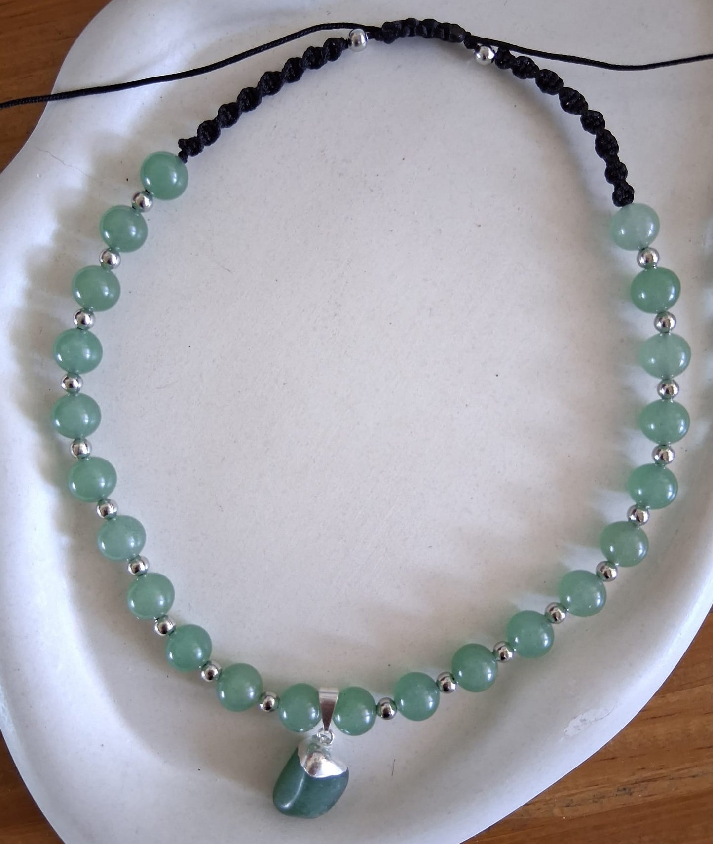 CS012 | Collar ajustable de perlas de piedras naturales