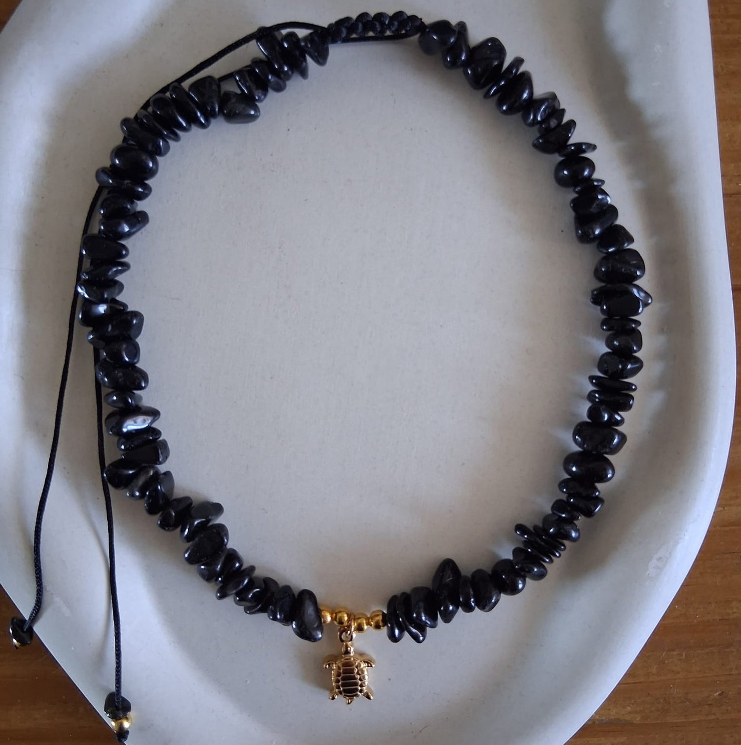 CS014 | Collar ajustable de escallas de piedras naturales