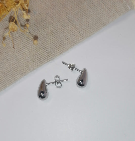 EQ011 | Caravanas gota en acero inoxidable