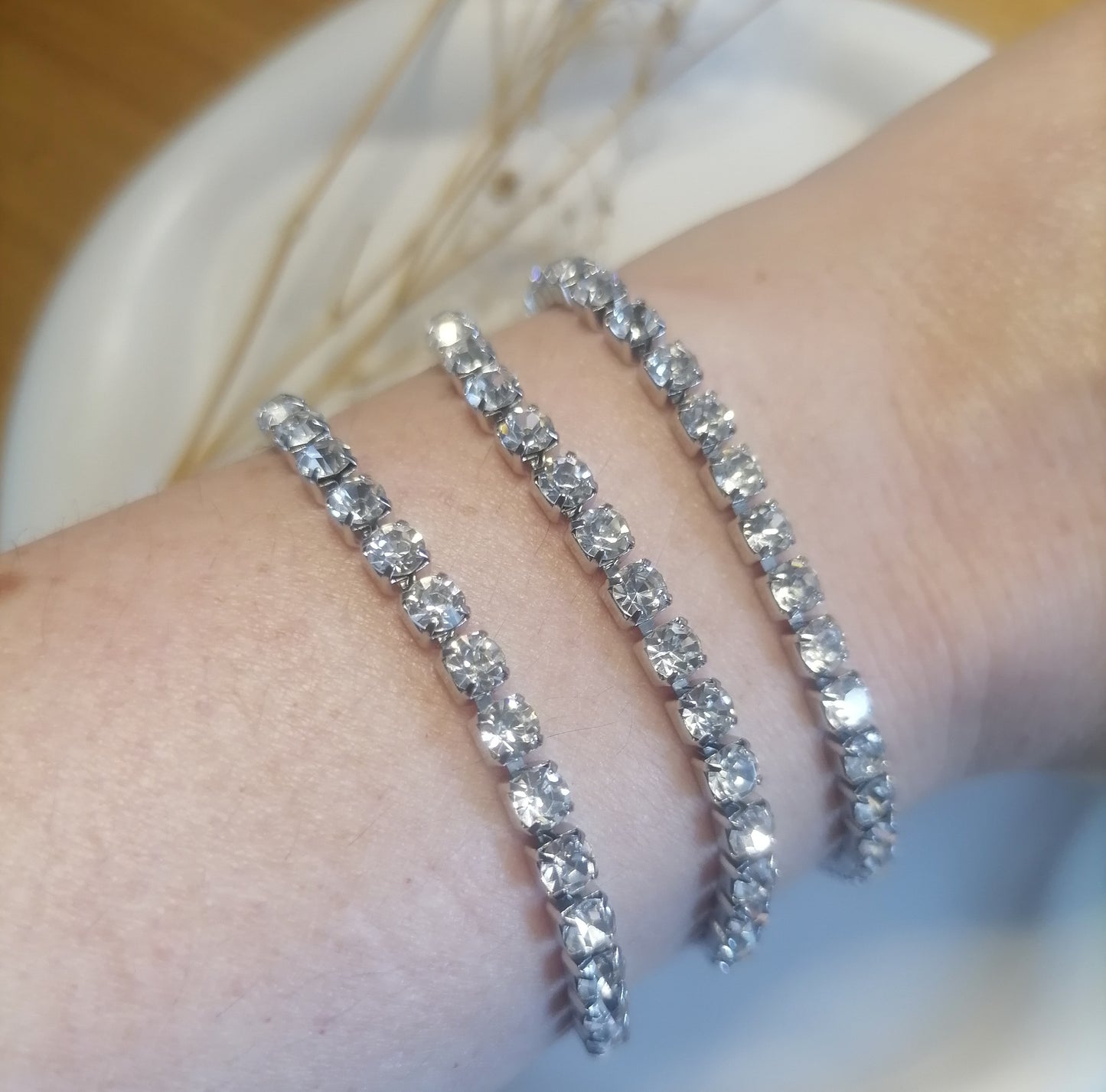 PQ024 | Pulsera en acero inoxidable con circonias