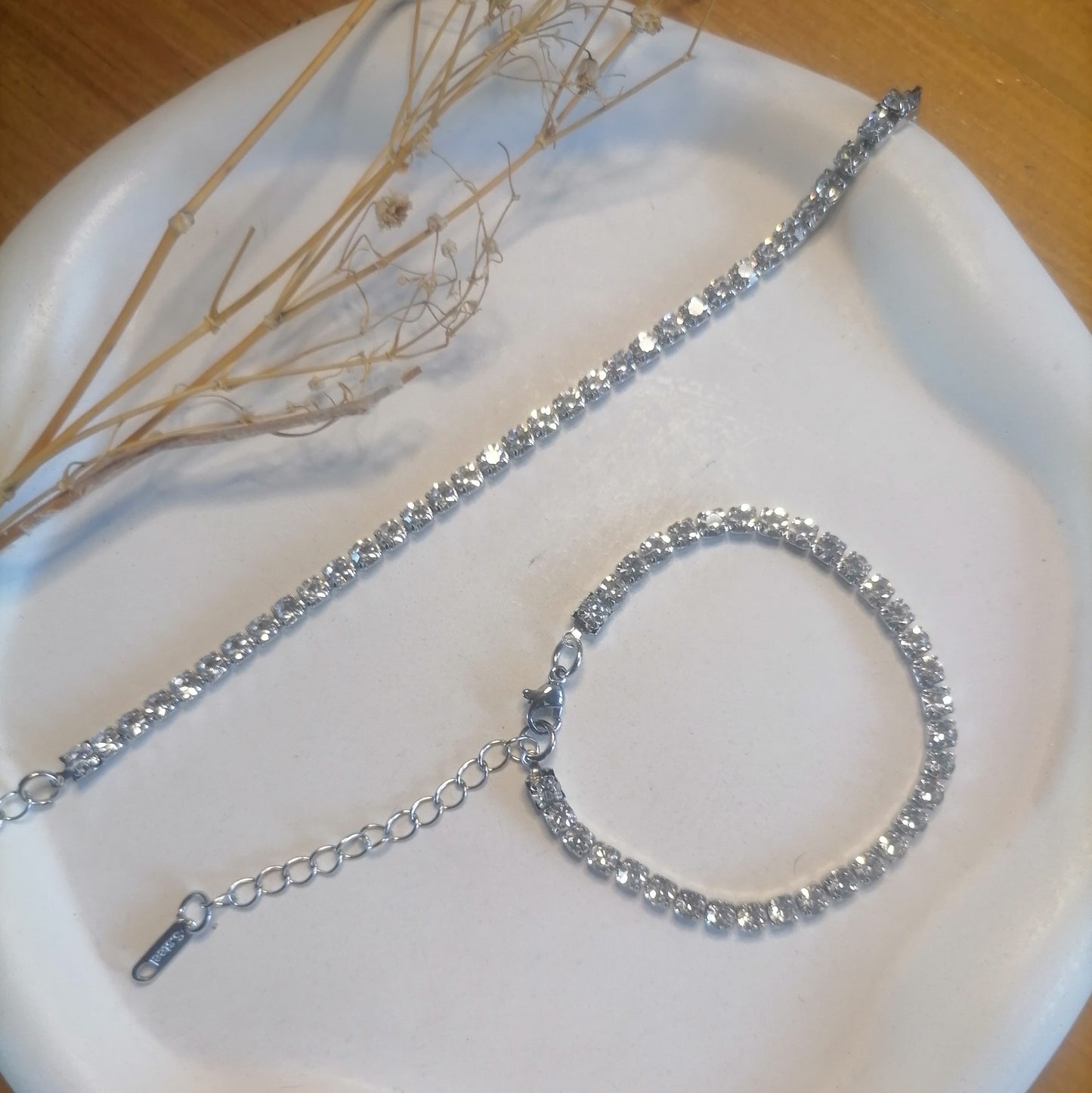 PQ024 | Pulsera en acero inoxidable con circonias