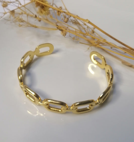 PD002 | Esclava eslabones en acero dorado