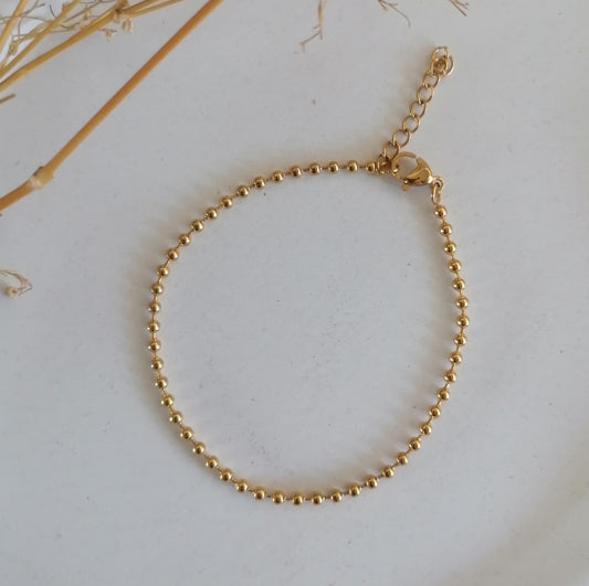 PD030 | Pulsera fina en acero dorado