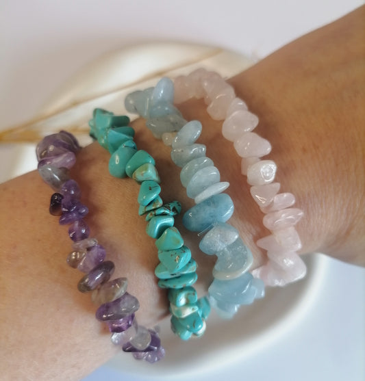 ST001 | Pulsera escallas piedras naturales