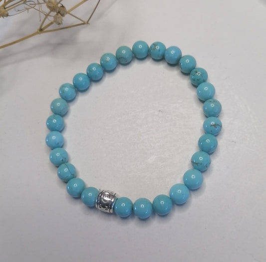 ST014 | Pulsera perlas piedras naturales Turquesa