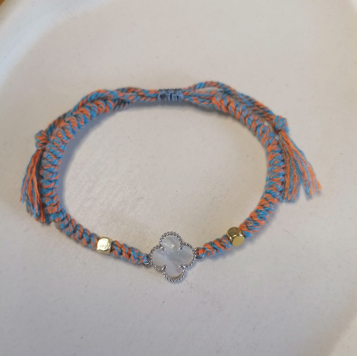 PT013 | Pulsera tejida ajustable en hilo de algodón