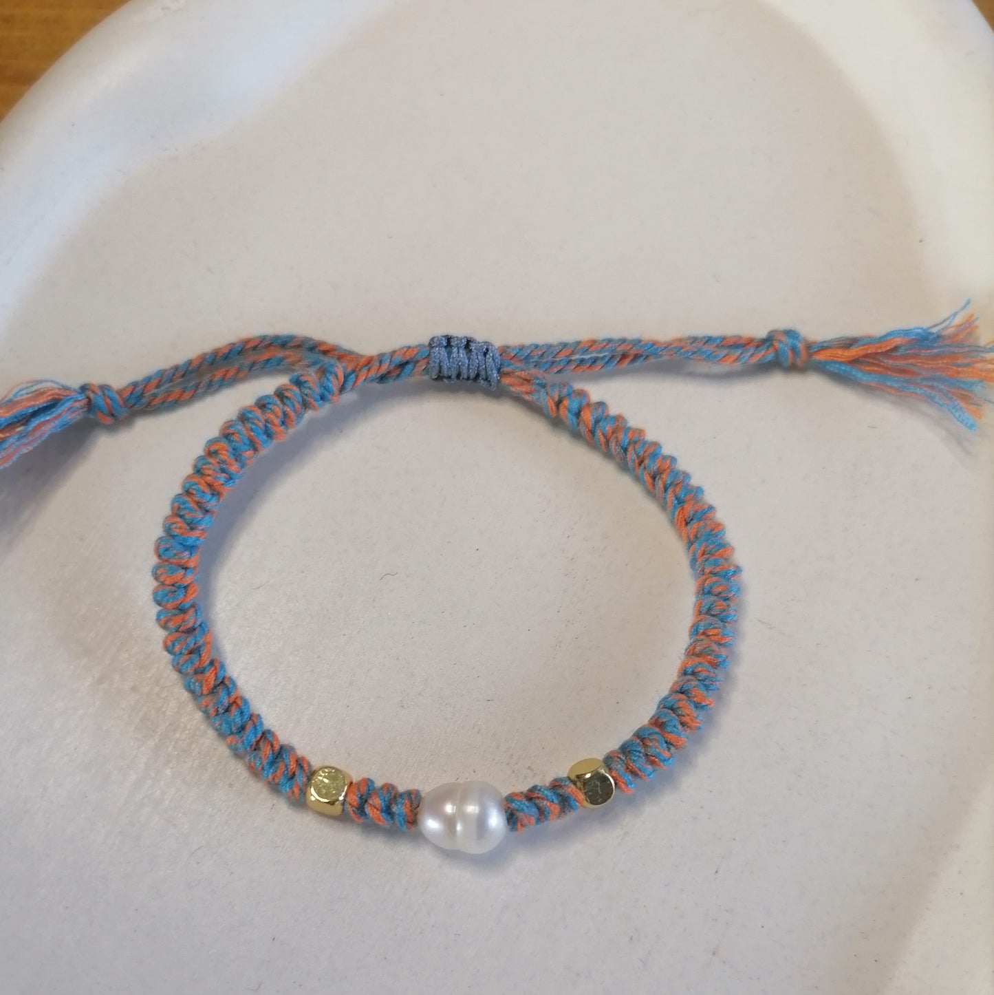 PT013 | Pulsera tejida ajustable en hilo de algodón