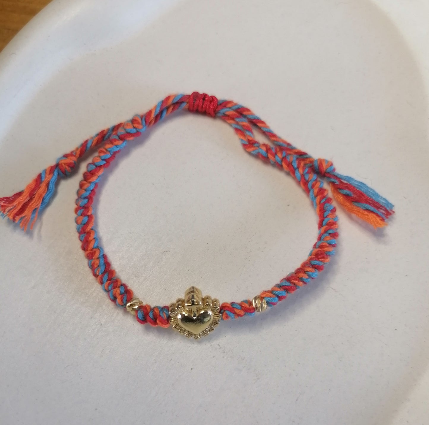 PT013 | Pulsera tejida ajustable en hilo de algodón