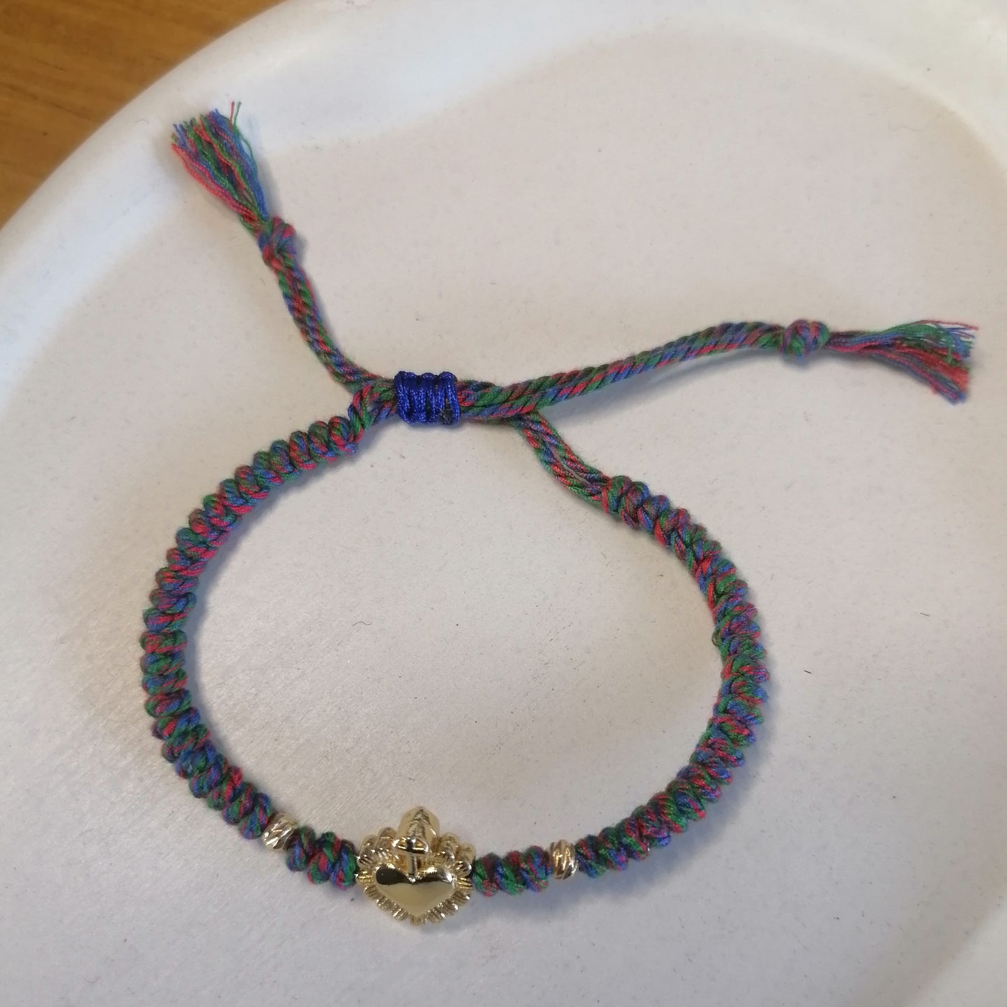 PT013 | Pulsera tejida ajustable en hilo de algodón