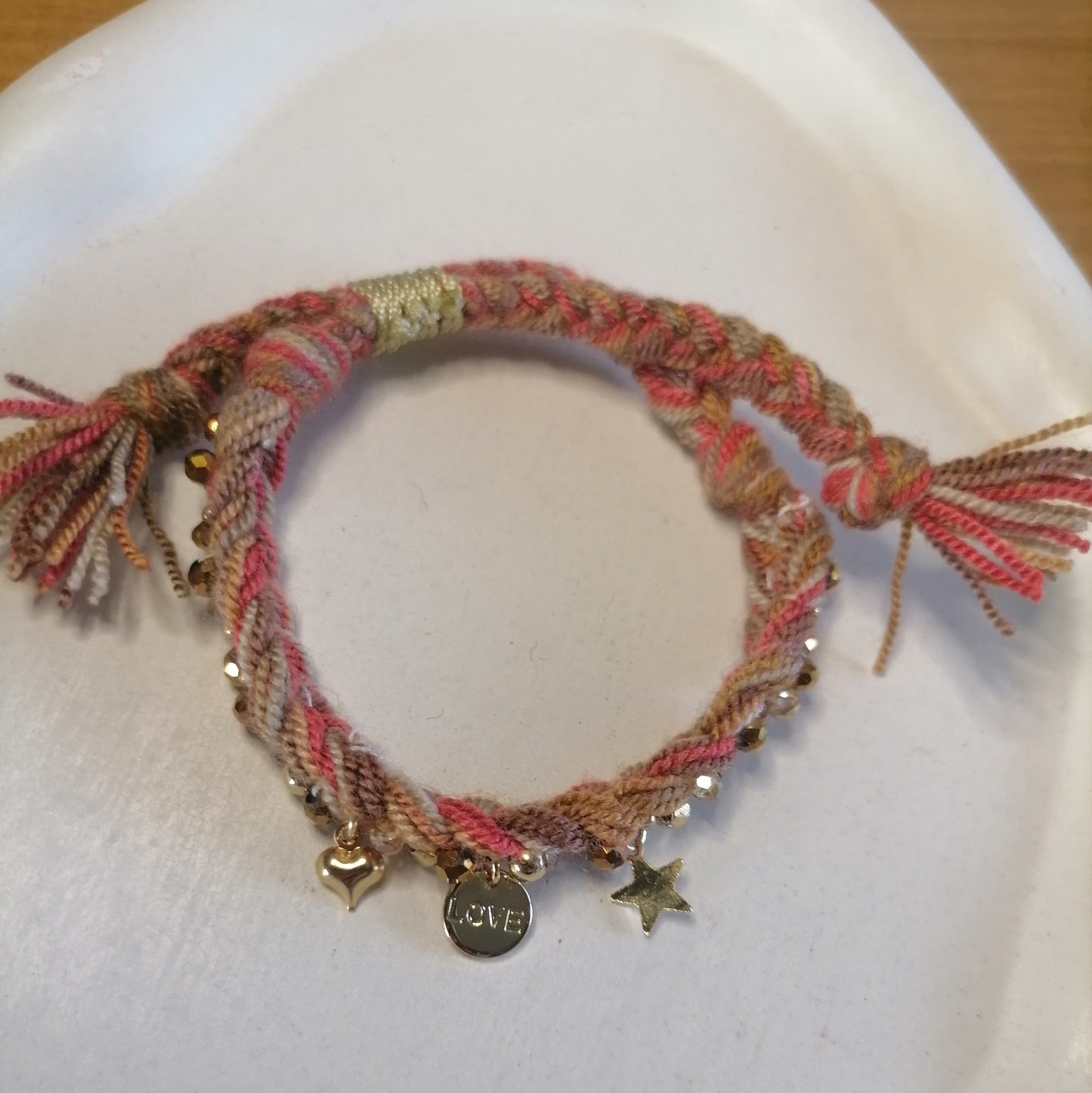 PT014 | Pulsera trenzada ajustable en hilo de algodón