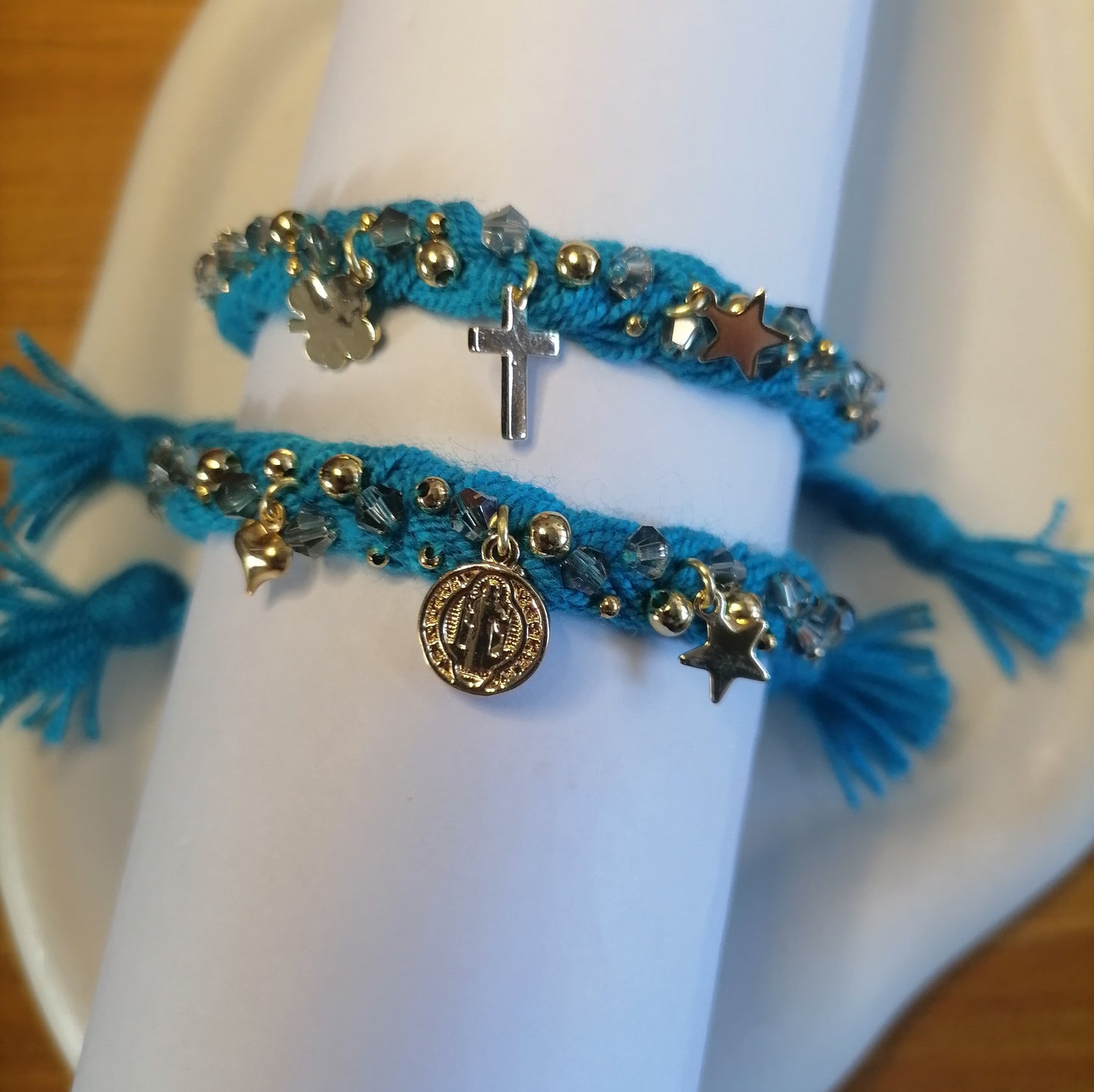PT015 | Pulsera trenzada ajustable en hilo de algodón