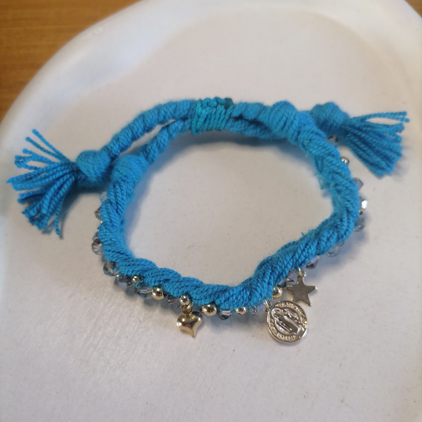 PT015 | Pulsera trenzada ajustable en hilo de algodón