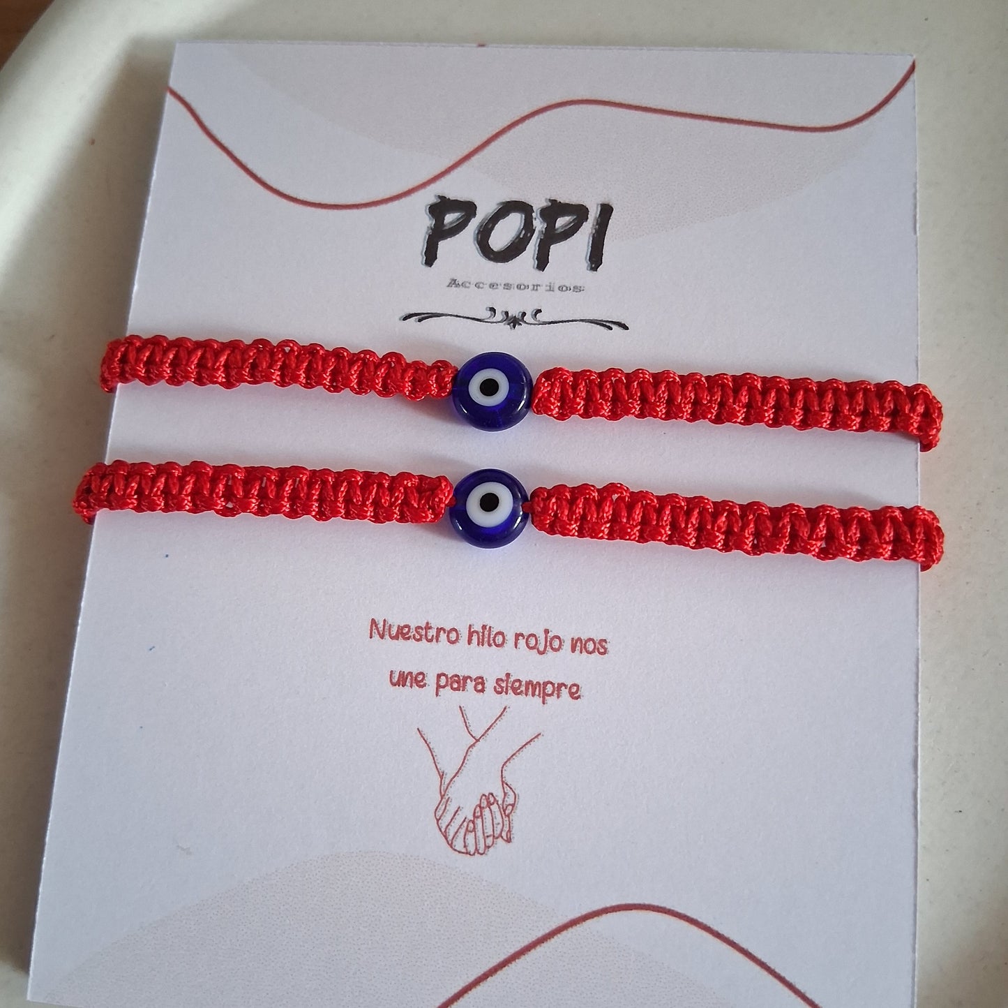 PT025 | Par de pulseras ajustables para compartir con conector metálico