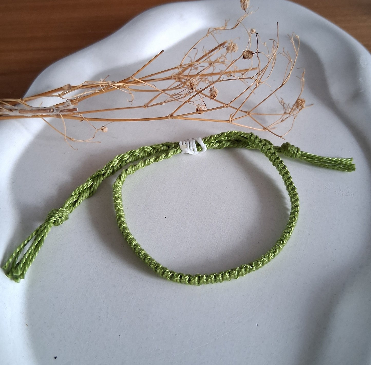 PT039 | Dúo de pulsera y brazalete combinado tejido y ajustable en hilo de algodón