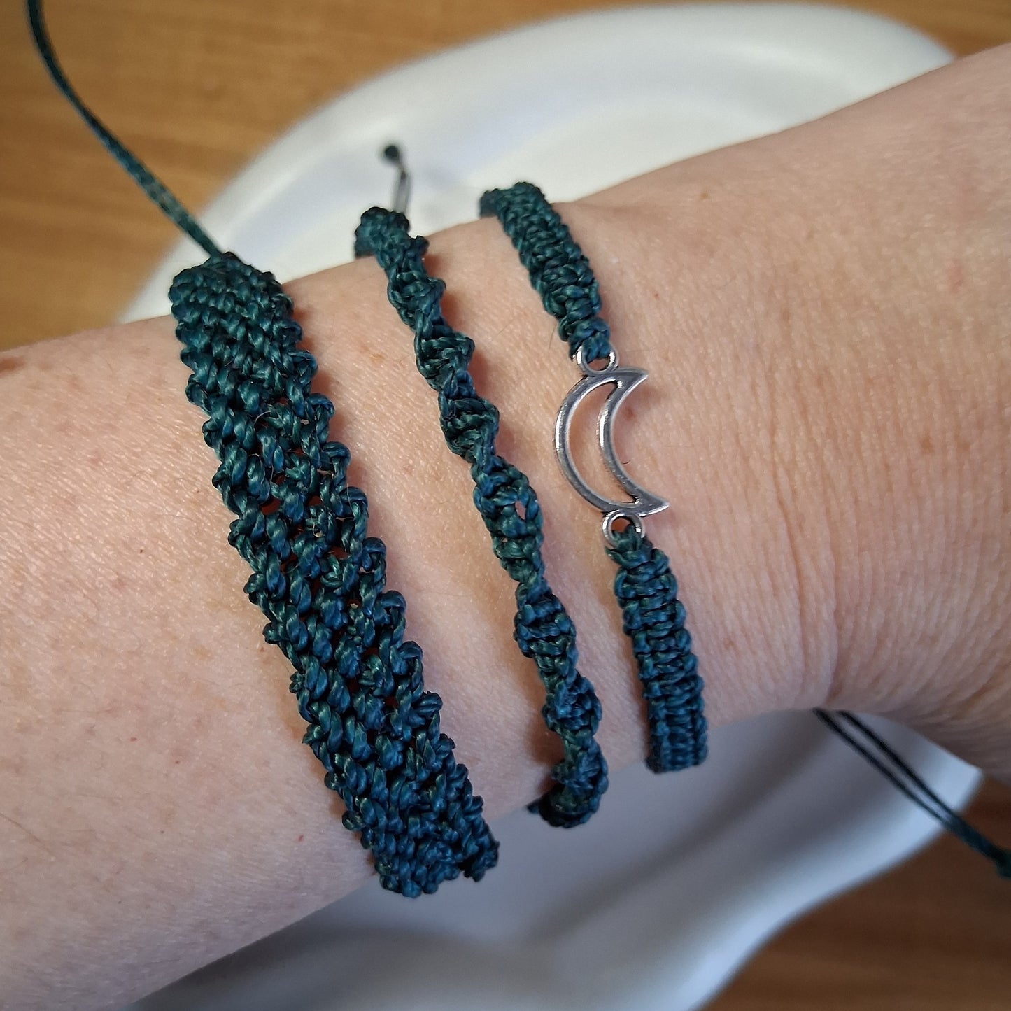 PT051 | Trío de pulseras ajustables macramé