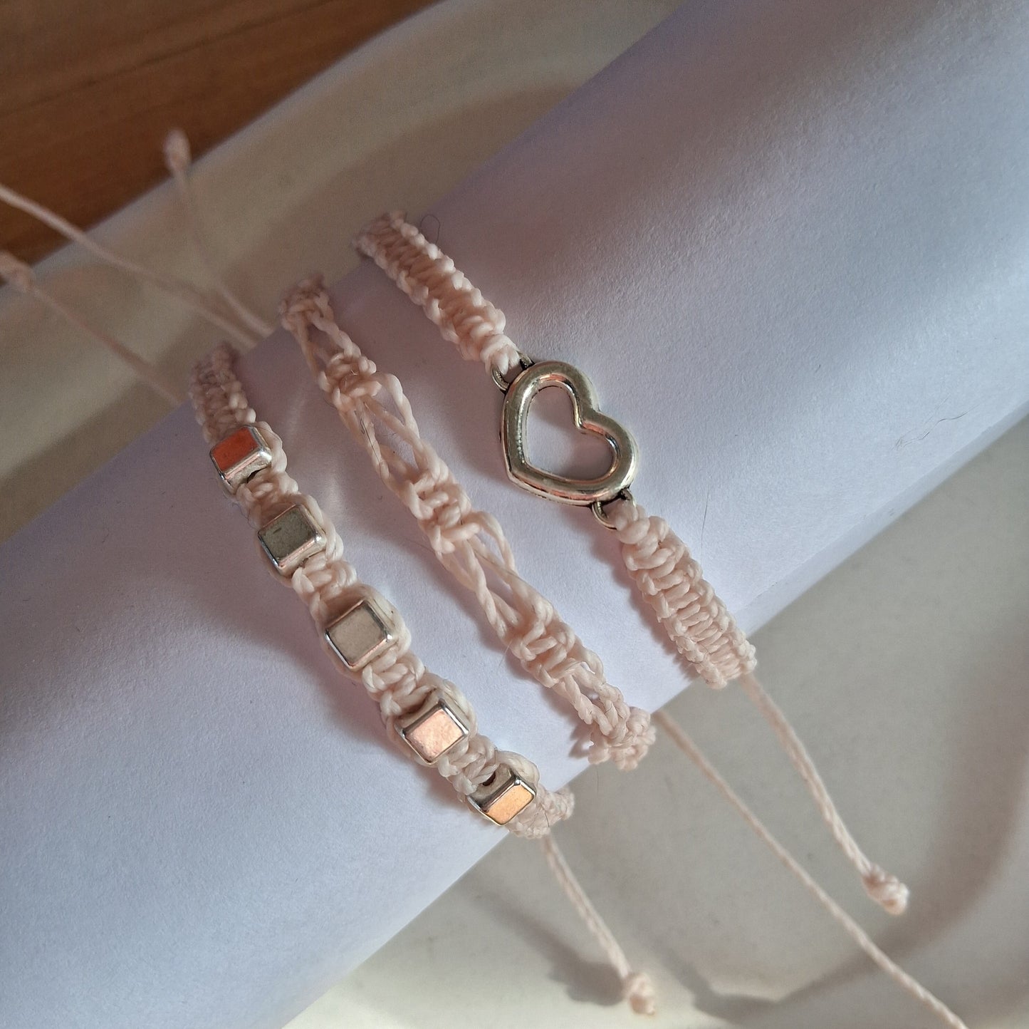 PT053 | Trío de pulseras ajustables macramé