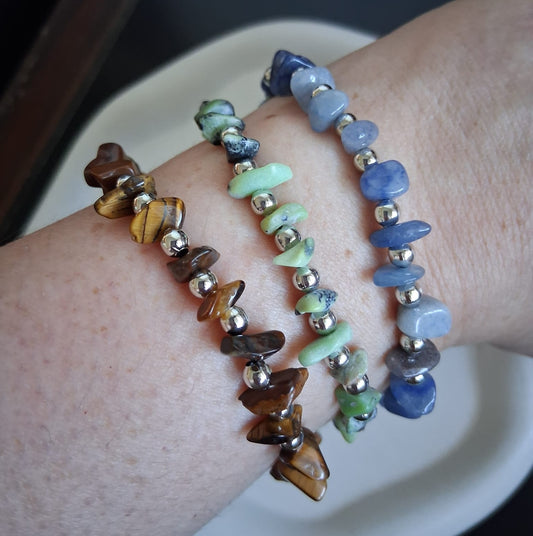 ST042 | Pulsera escallas piedras naturales