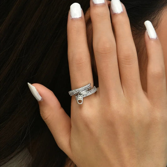 RQ019 | Anillo abierto acero inoxidable zipper