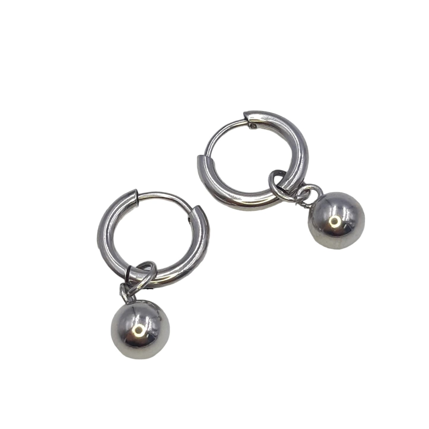 AQ006 | Aros en acero inoxidable con bola maciza